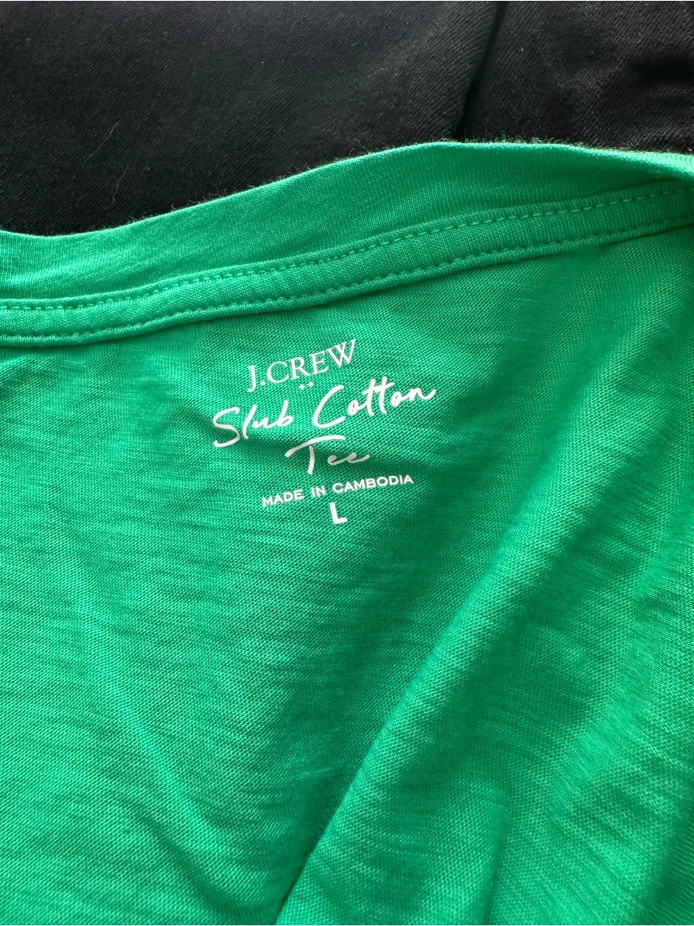 J. Crew Short-sleeve vintage cotton V-neck tee Green Large